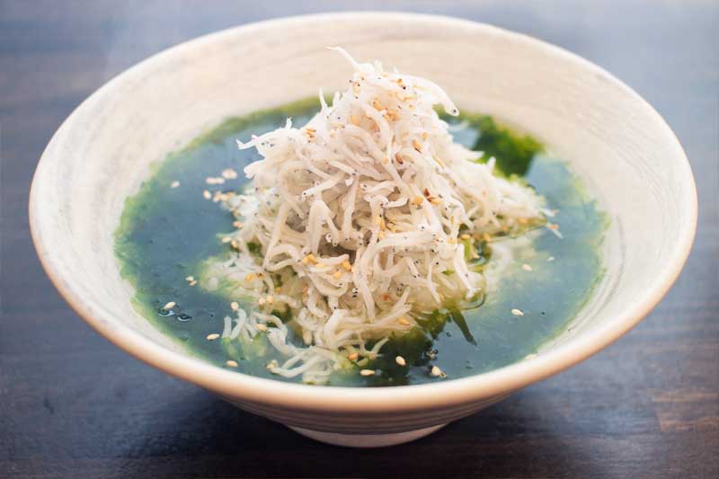 シラスと青海苔茶漬け